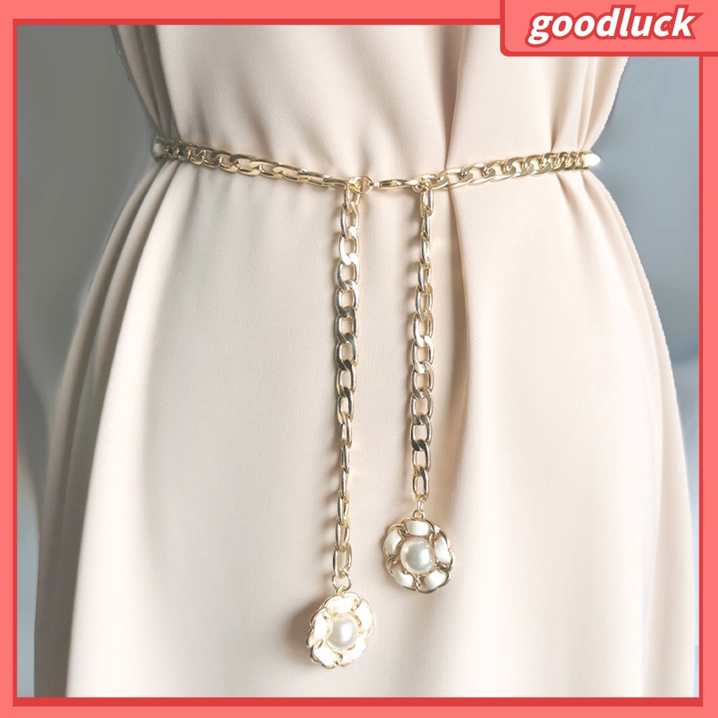 &lt; Golu &gt; Dây Xích Đeo Thắt Lưng Quần Jean Bắt Sáng Với Thiết Kế Đơn Giản Trang Trí Đầm / Trang Sức Bằng Hợp Kim Cho Nữ Mặc Hàng Ngày