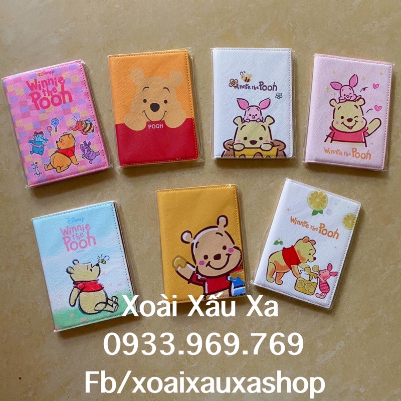 BAO DA PASSPORT HỘ CHIẾU HOẠT HÌNH STITCH - POOH - TSUM