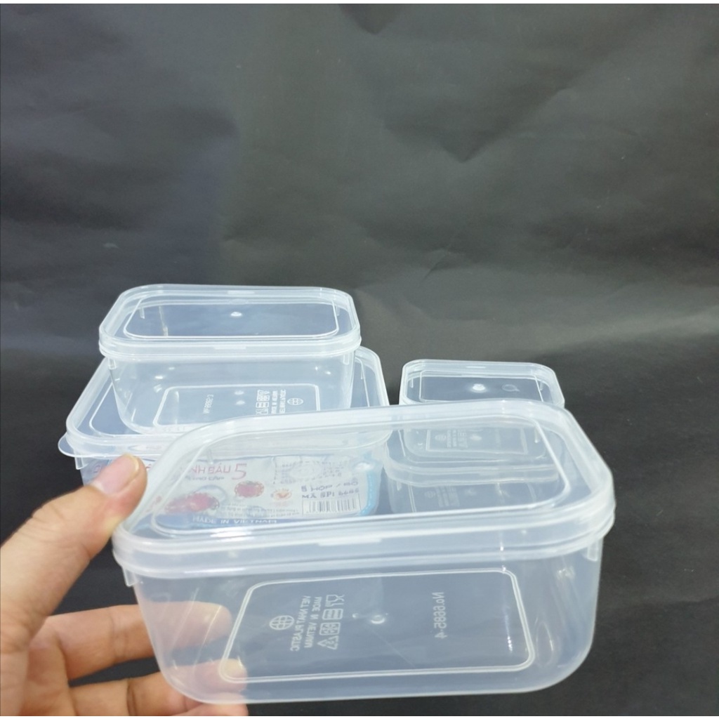 Bộ 5 hộp đựng thực phẩm nhựa Việt Nhật. Hàng Việt Nam chất lượng cao
