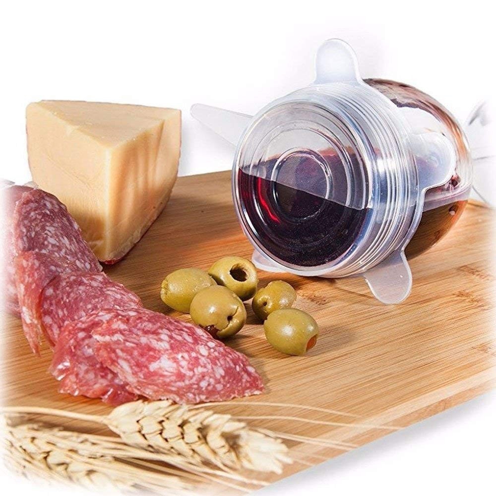 Bộ 6 Nắp Silicon Đậy Kín Bảo Quản Thực Phẩm Đa Năng Tiện Dụng