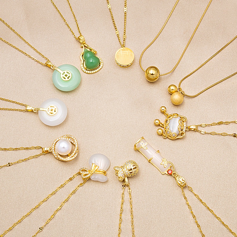 Vòng cổ dây kim loại đính hạt ngọc trai thời trang cho nữ