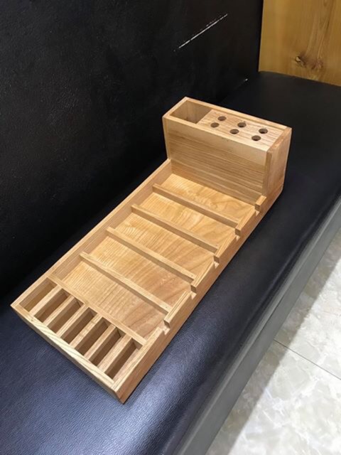Khay gỗ đựng tông đơ