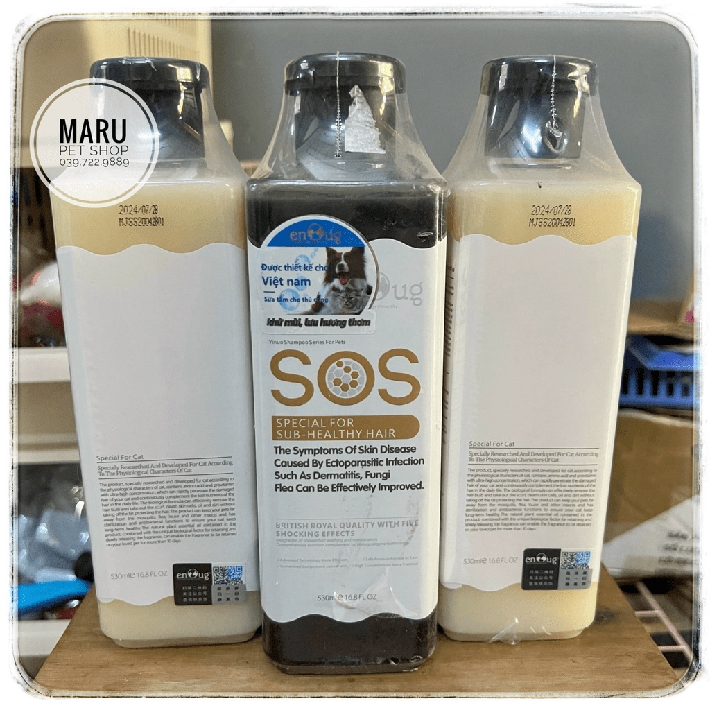 Sữa tắm chó mèo SOS 530ml