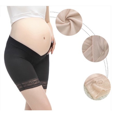 Quần lót trong váy bà bầu kháng khuẩn Quần legging lửng cạp chéo cao cấp FSHOPP5