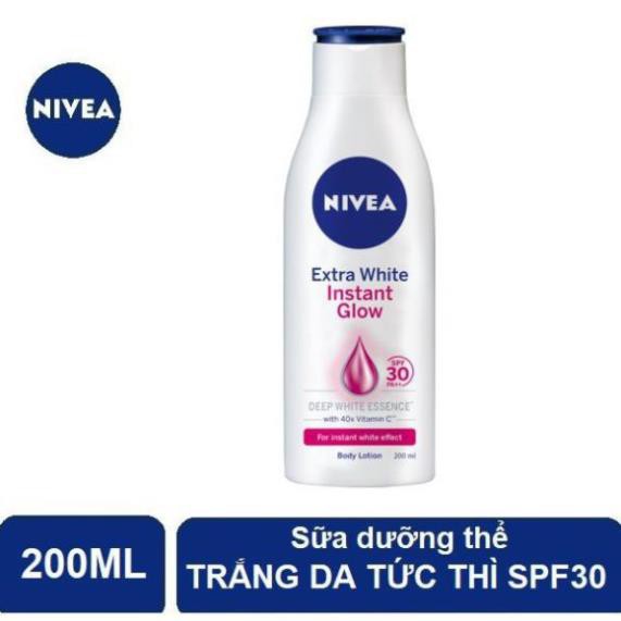 Sữa dưỡng thể dưỡng trắng NIVEA giúp sáng da tức thì & chống nắng (200ml)