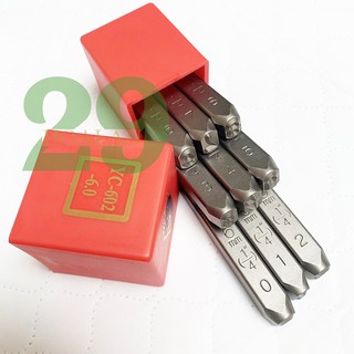 Bộ đục số đóng số 6mm YC - XUÔI Tặng Tay Bảo Hộ
