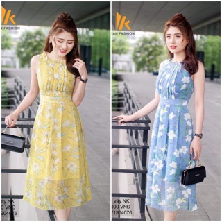 Bán Sỉ Đầm maxi cổ yếm