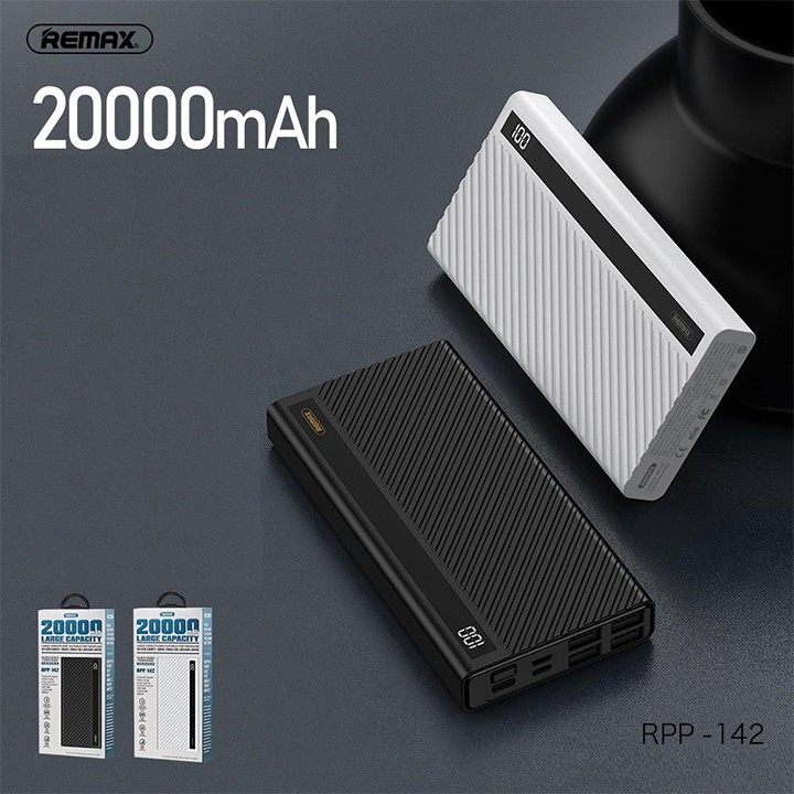 Pin Dự Phòng 20000mah Remax RPP-142 Hunyo Series 4 cổng USB