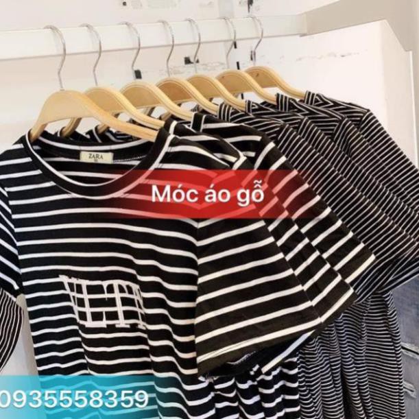 Móc gỗ thái ván ép vai đệm chống trượt- Móc gỗ treo quần áo cao cấp