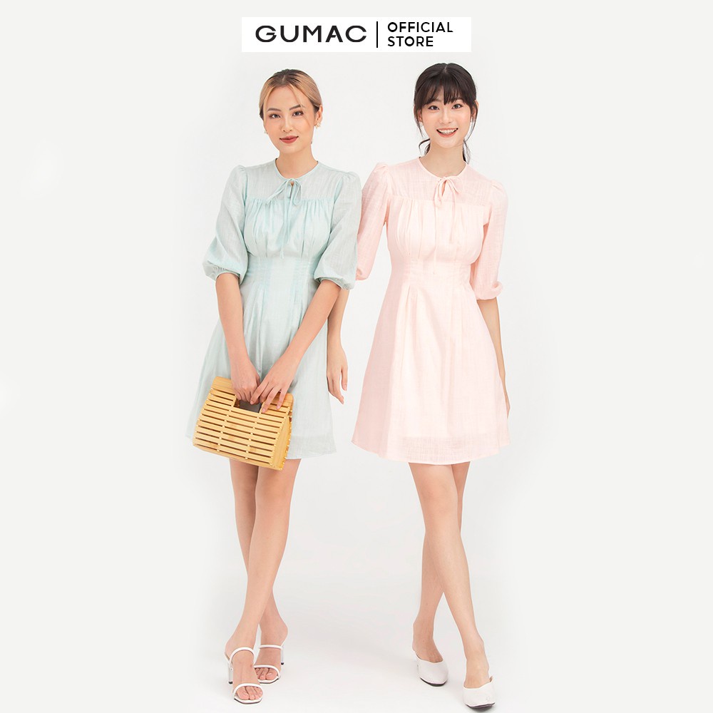 Đầm nữ GUMAC xếp ly ngực nhẹ nhàng cá tính DB718 | BigBuy360 - bigbuy360.vn