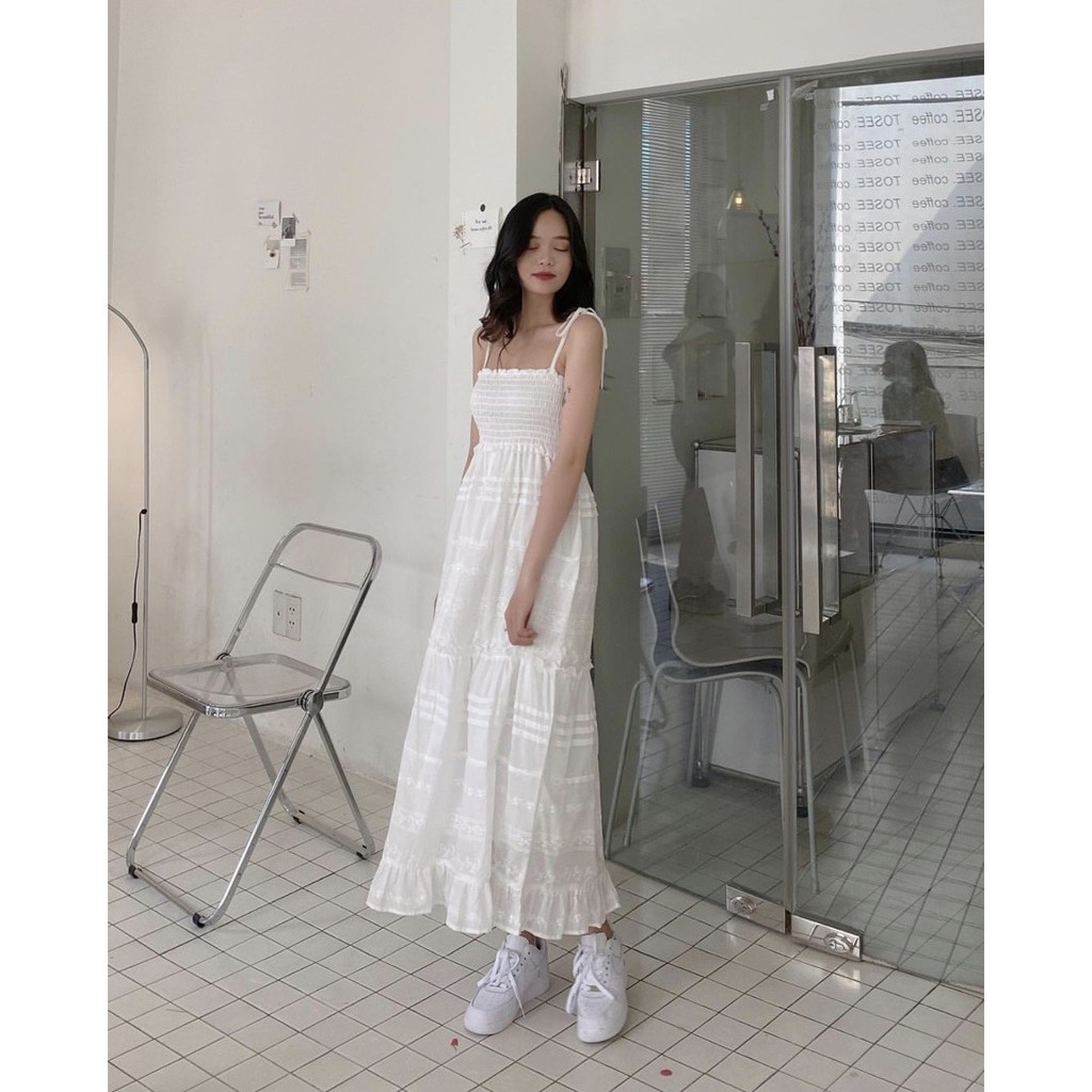 Đầm nữ chất vải đẹp, đầm nữ xòe phong cách tiểu thư, nữ tính, hàng đẹp bán shop, phom dưới 54kg-tùy chiều cao | BigBuy360 - bigbuy360.vn