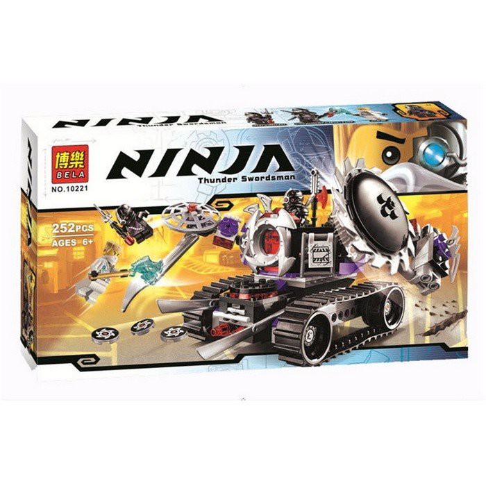 Đồ chơi lắp ráp Non Lego Ninjago Bela 10221 Season phần 3 Mech máy xe Zane xếp mô hình minifigures