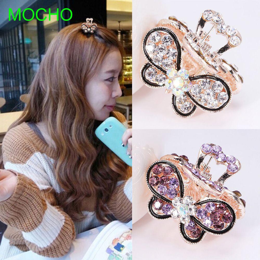 Kẹp tóc đính đá hình bướm xinh xắn hợp thời trang