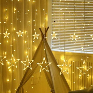 ĐÈN NHÁY TRANG TRÍ TẾT DẠNG HÌNH NGÔI SAO, MÀNH RÈM CÓ ĐỦ CHẾ ĐỘ CHUYỂN MÀU