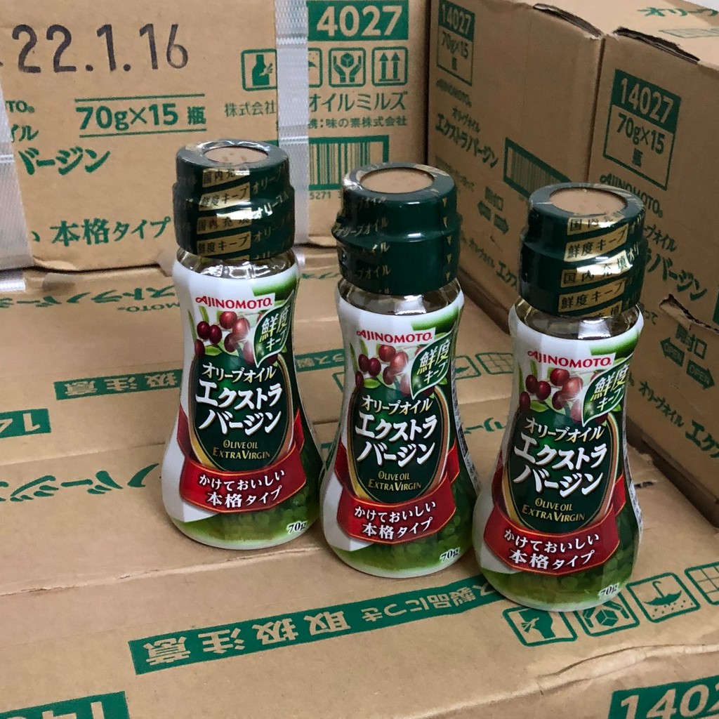 Dầu Olive Extra Virgin Ajinomoto Nhật nguyên chất cho bé ăn dặm (date 2022)