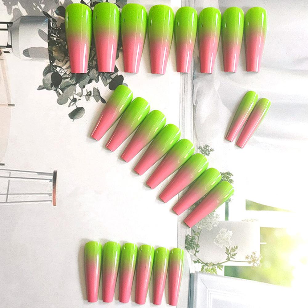 Bộ Móng Tay Giả Hình Cô Gái Múa Ba Lê Màu Gradient DIY