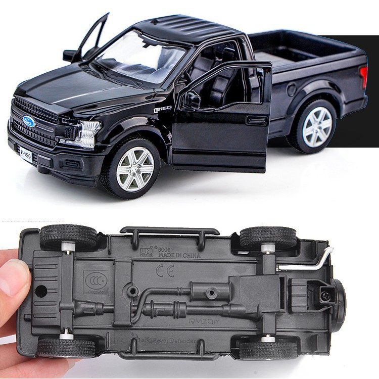 Đồ chơi xe ô tô cảnh sát mini mô hình bán tải Ford F150 tỉ lệ 1:36 bằng kim loại chạy cót