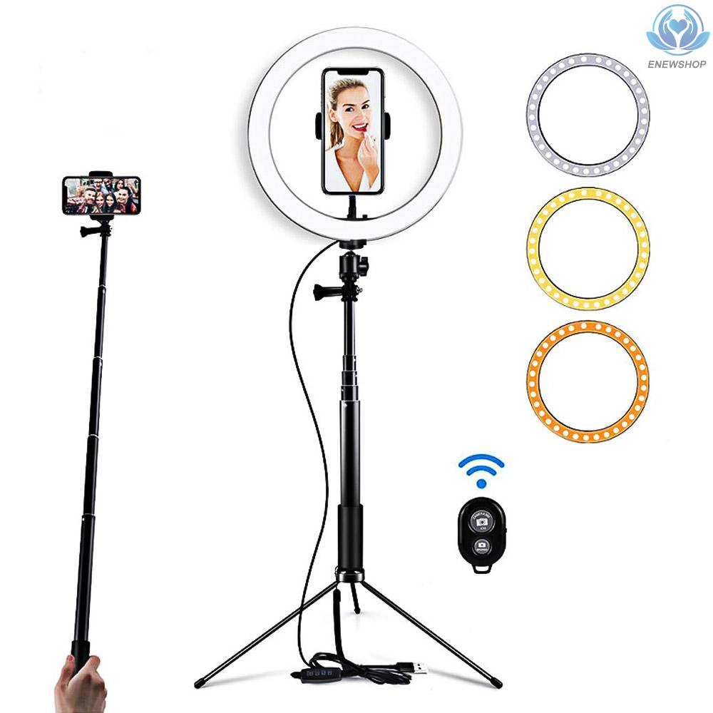 Vòng Đèn Led 20cm Kèm Giá Đỡ Điện Thoại Có Thể Gập Lại Tiện Dụng