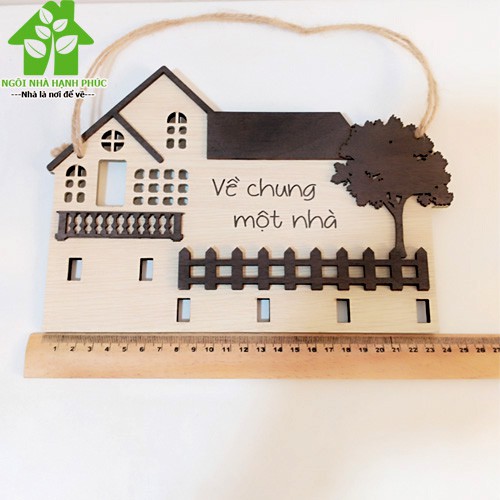 Bảng gỗ decor trang trí nhà cửa Mẫu BM_135 có móc treo chìa khóa