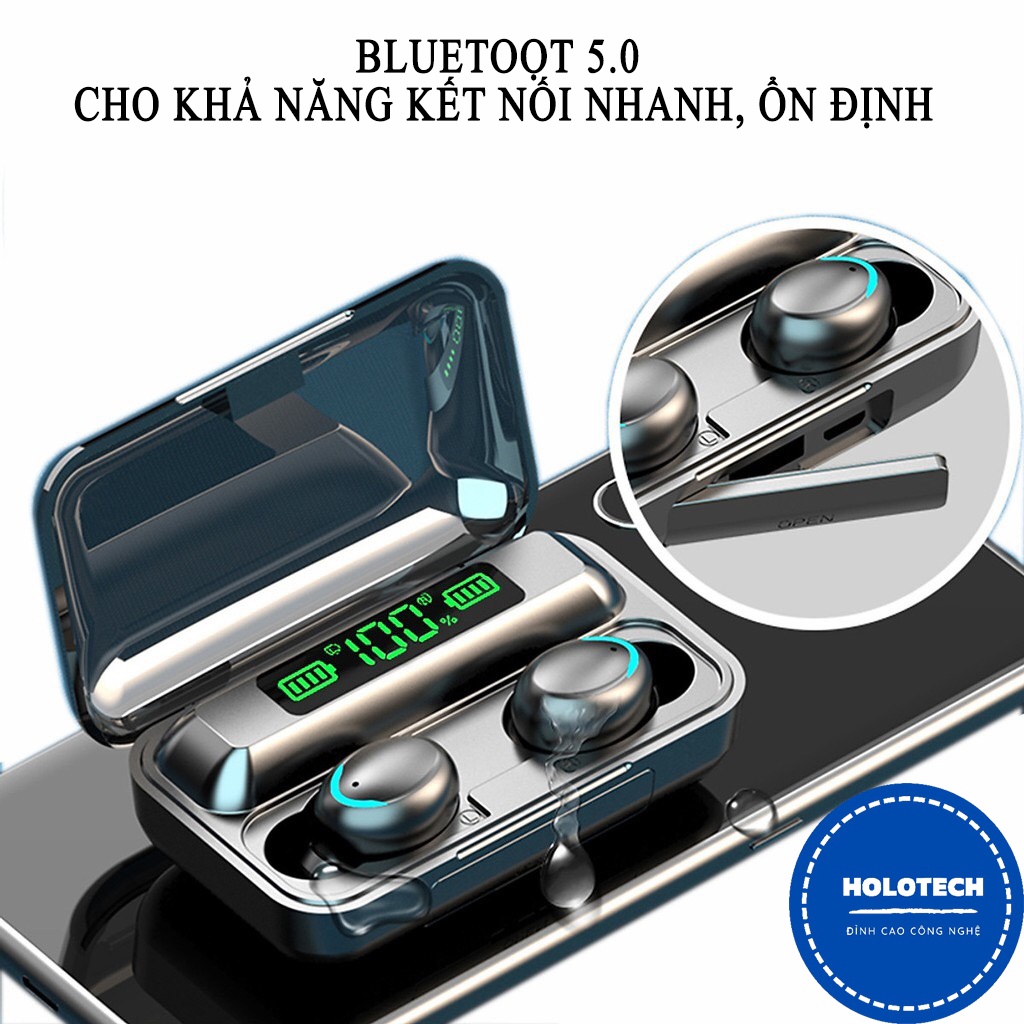 Tai Nghe Bluetooth Không Dây HOLOCOM M25 Bluetooth 5.3 Âm Bass Mạnh Mẽ Có Màn Hình Led Kiêm Sạc Dự Phòng