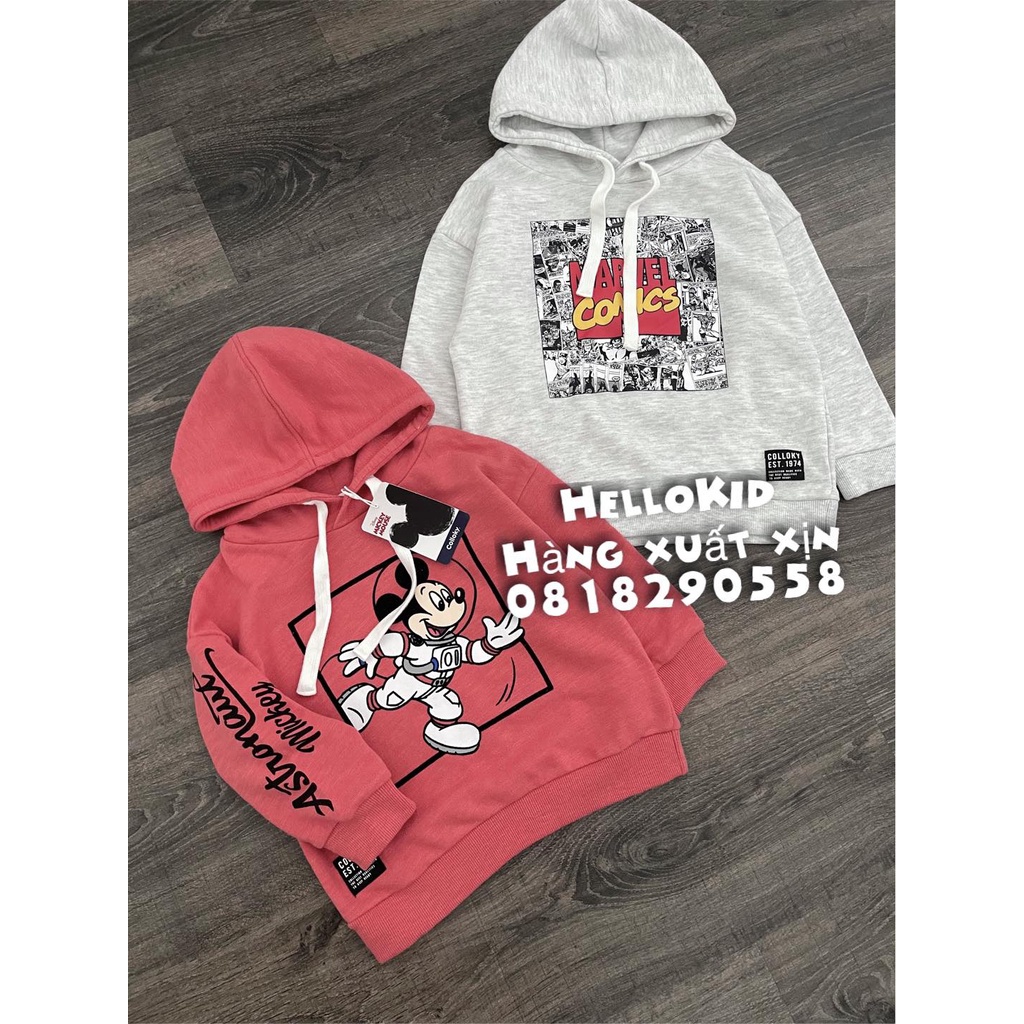 A654 - Áo nỉ hoodie colloky bé tra &amp; bé gái