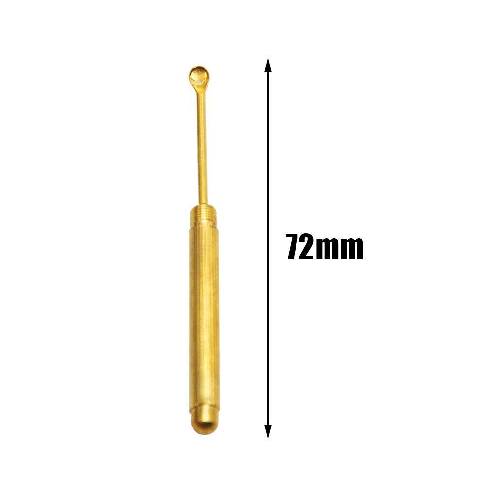 [Hàng mới về] Dụng Cụ Lấy Ráy Tai Làm Từ Nhôm Màu Vàng Đồng Có Móc Khóa Sử Dụng Tiện Lợi Tại Nhà