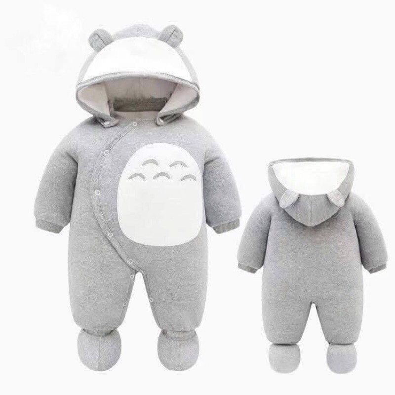 Ủ bông /Bodysuit liền thân, dài tay lót bông kèm 2 món cho bé sơ sinh SEKA STORE 210111.004