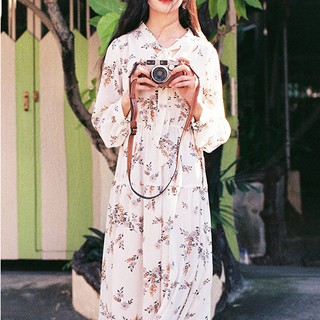 đầm hoa tay dài