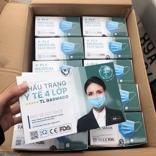 Khẩu Trang Y Tế  4 Lớp Hộp 50 Cái Kháng Khuẩn Lọc Bụi