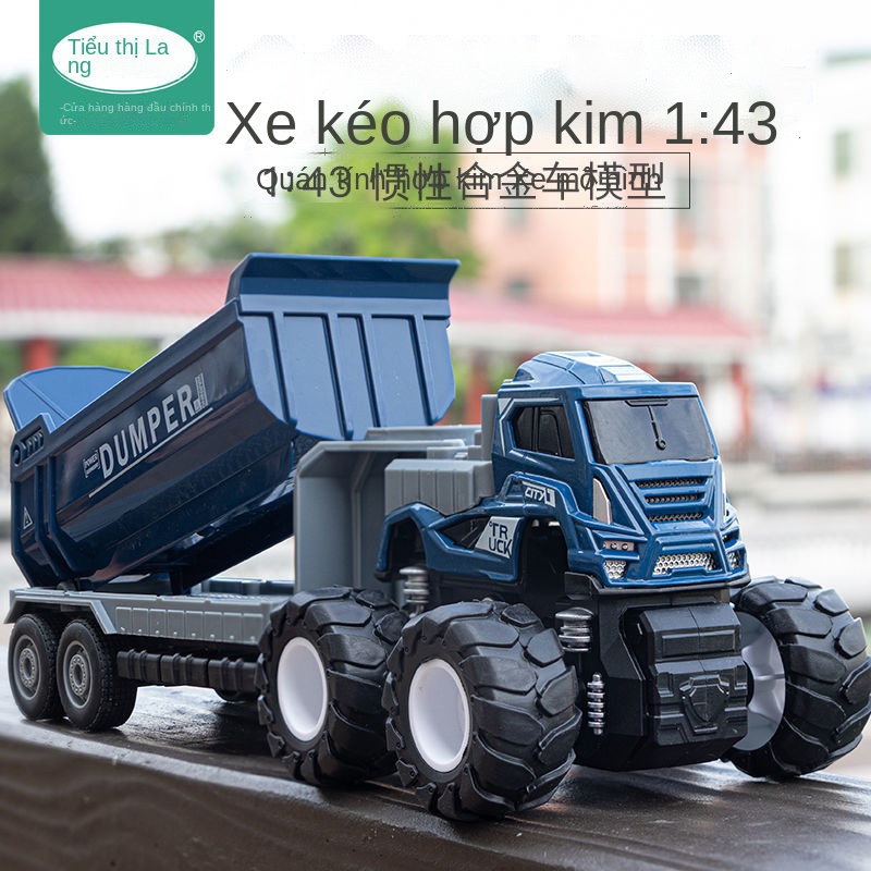 IĐồ chơi trẻ em ô tô lớn mô phỏng hợp kim xe tải quán tính kỹ thuật container hình cậu bé bộ