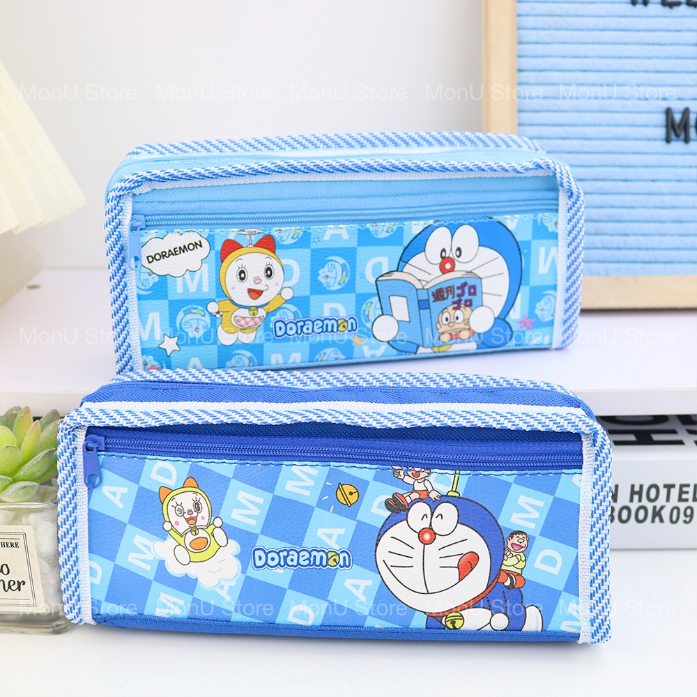 Hộp bút bóp viết DORAEMON DOREMON 2 ngăn dễ thương cute MON0315 TooYoo