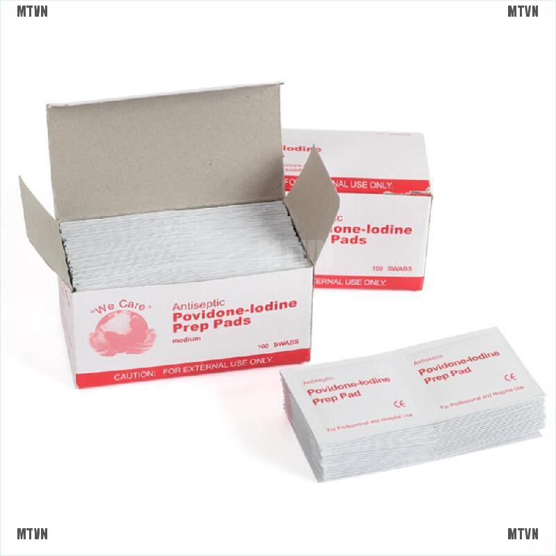 {MT&VN}10x First aid Iodine tablets Antiseptic Povidone-lodine Prep Pad for emergency