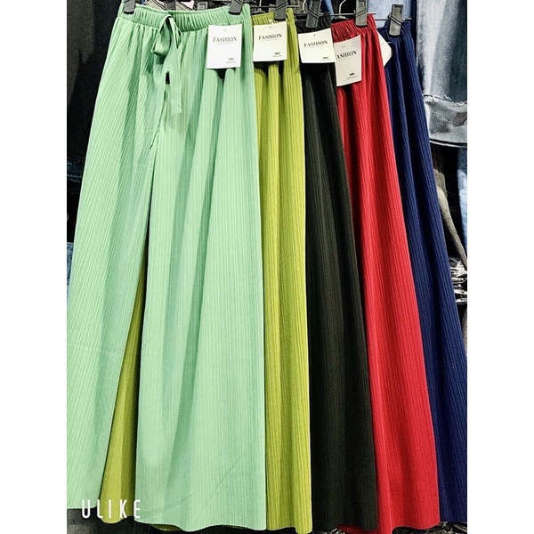 Quần Suông Gân Tăm Thái vải siêu đẹp co giãn, form to-ảnh thật shop chụp