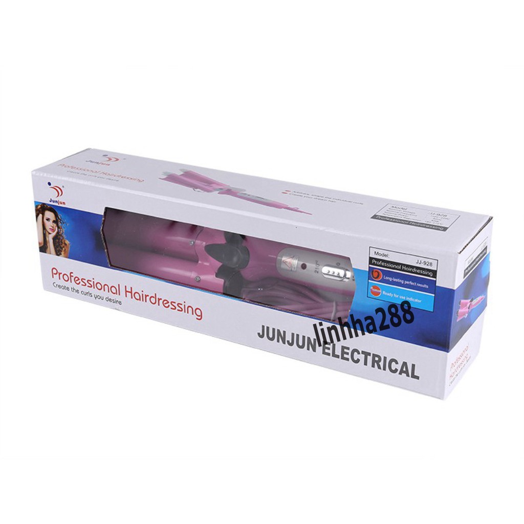 Máy làm cho xoăn gợn sóng-Máy khiến cho xoăn, bấm sóng nước 3 trục nova cao cấp 25mm