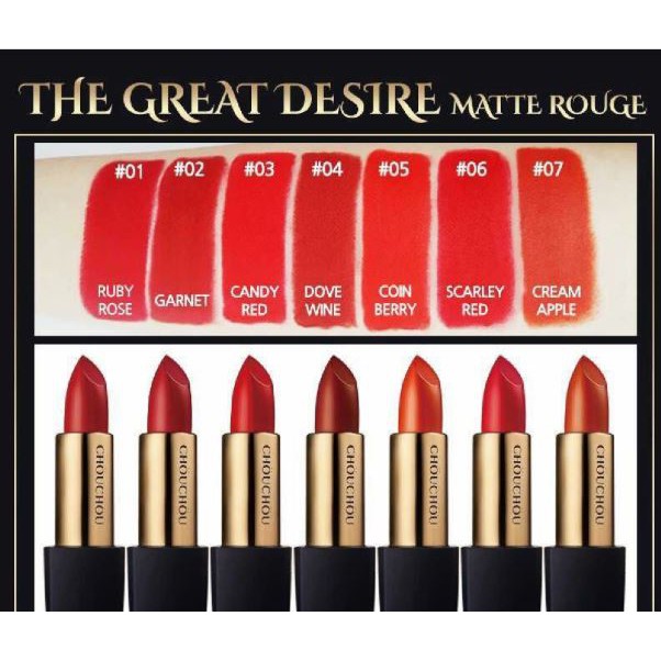 Son Thỏi Chou Chou The Great Desire Matte Rouge