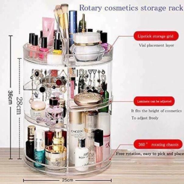 Khay đựng mỹ phẩm xoay 360 độ siêu tiện dụng