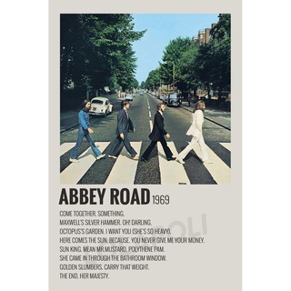 Áp Phích Bìa album Đường Abey - the beatles