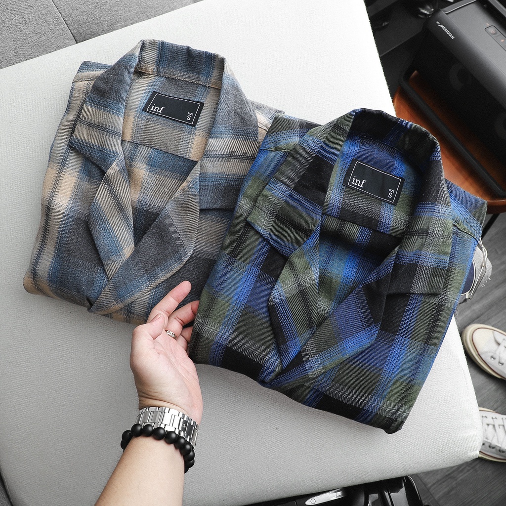 Áo Sơ Mi Nam INF Omber Checkered BY , Chất vải Flannel Cao Cấp Form Regular SM005618, SOMEHOW | BigBuy360 - bigbuy360.vn