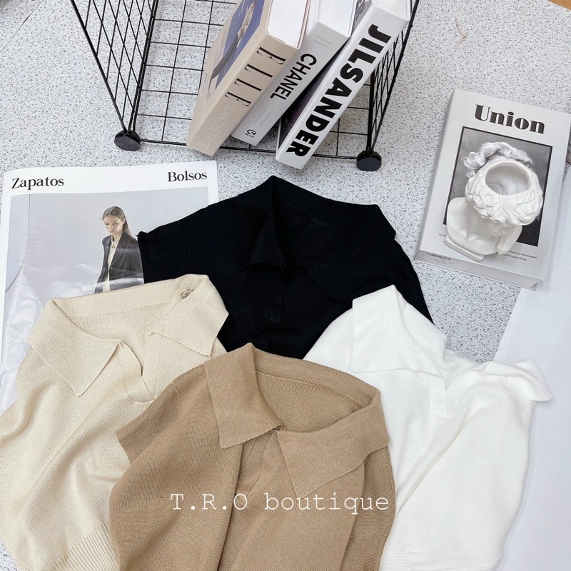 Áo len crotop cổ đức