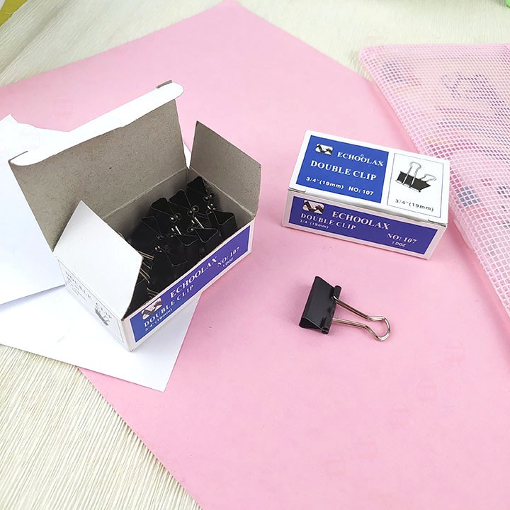 Hộp 12 kẹp bướm ✅ FREESHIP 🚛 Có video thật 🎥 Hộp 12 kẹp bướm giấy tờ nhiều kích thước Echoolax giá rẻ - Phát Huy Hoàng