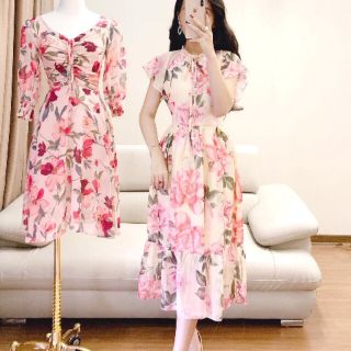 Đầm hoa voan cát