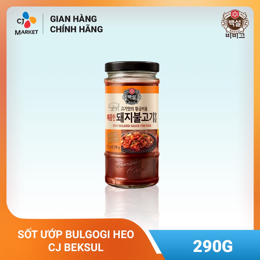 [Chỉ giao HCM] Sốt ướp bulgogi heo CJ Beksul 290g - Nhập khẩu từ Hàn Quốc