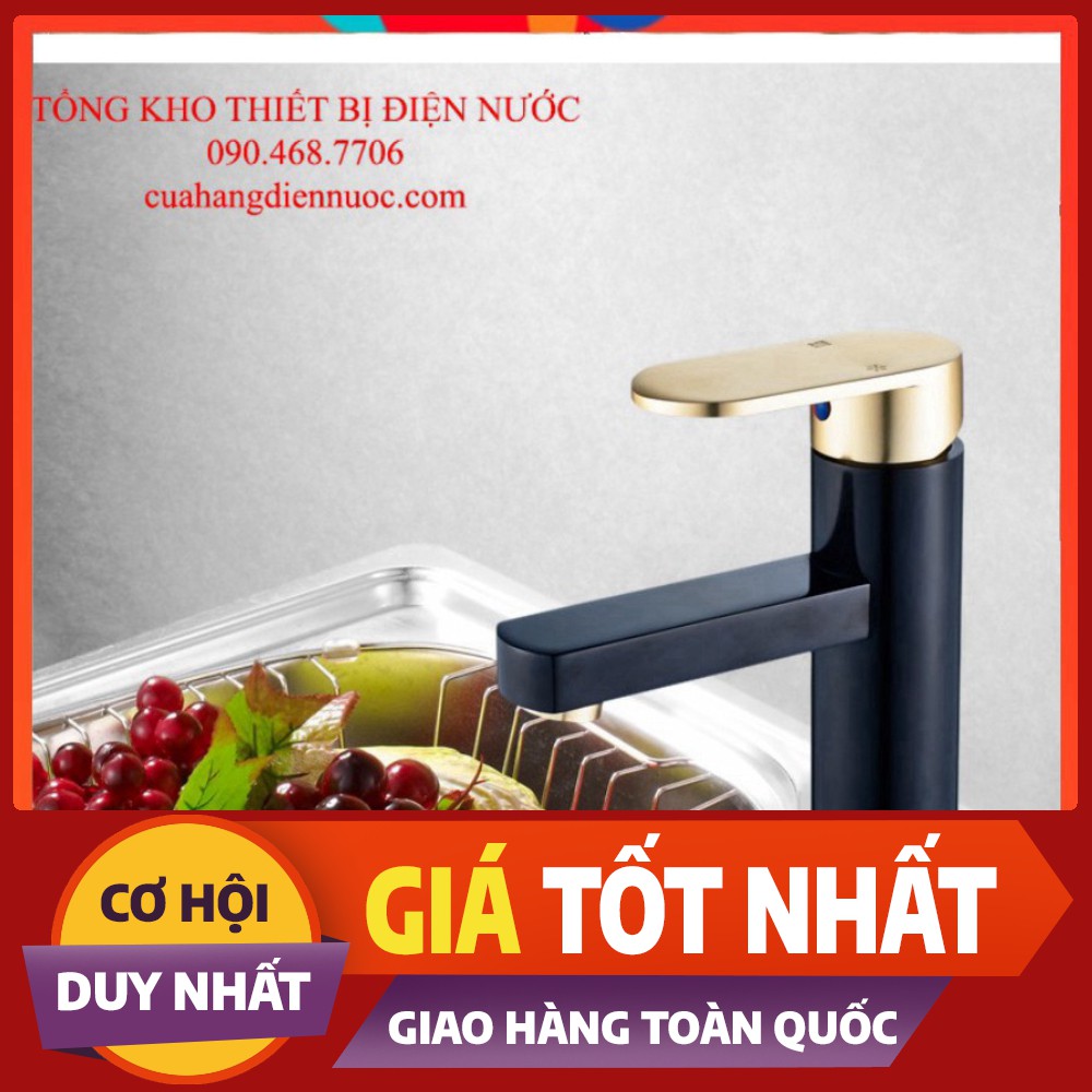 Sen tắm | Combo bộ sen cây tắm kèm vòi chậu lavabo vàng đen cao cấp SC07-SNL23