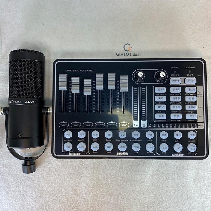 Combo micro thu âm AQTA AQ210 và sound card H9
