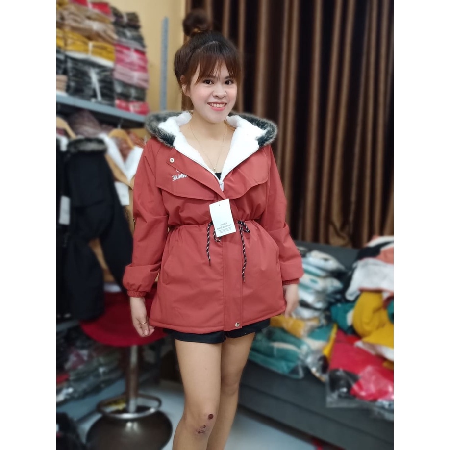 [ẢNH THẬT]Áo Khoác Nữ, Áo Parka LÓT LÔNG CỪU Có Dây Rút Eo | BigBuy360 - bigbuy360.vn