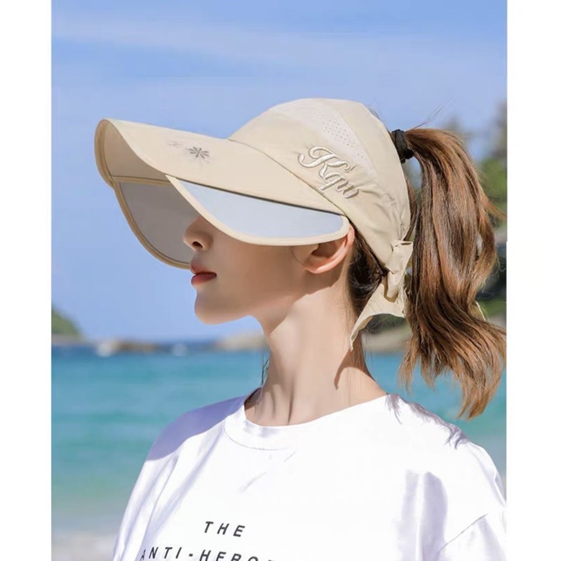 [Tặng Kèm Dây Mũ] Mũ Chống Nắng/Nón Đi Biển Hè Chống Tia UV có thể Mở Rộng Vành mũ