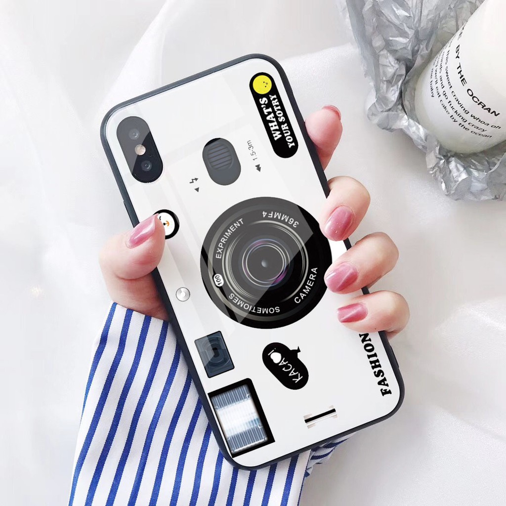 ốp iphone máy ảnh mặt lưng kính k168