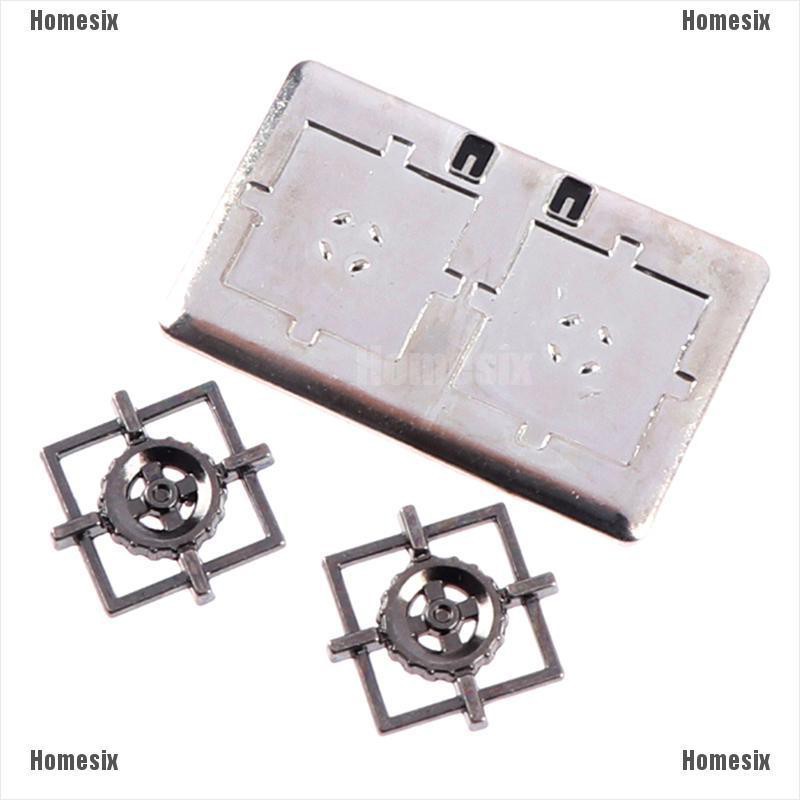 [HoMSI] 1Set 1:12 Dollhouse Miniature Gas Stove Metal Model Toy Doll House Decor SUU