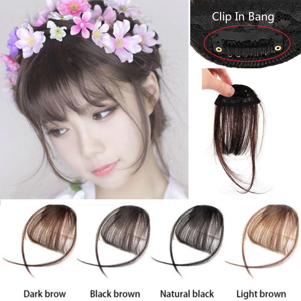 (Hàng Mới Về) Tóc Mái Giả Kiểu Thẳng Phong Cách Hàn Quốc Cho Nữ