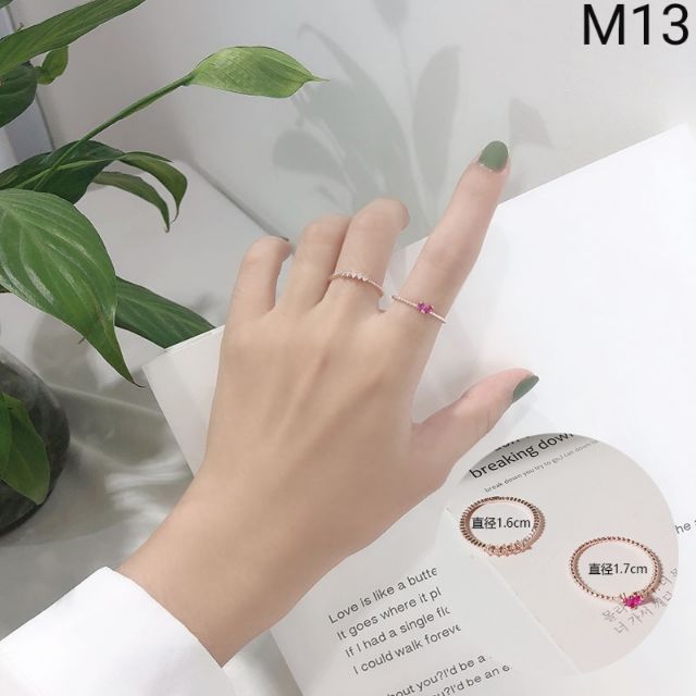 Set nhẫn kiểu dáng đa dạng thời trang